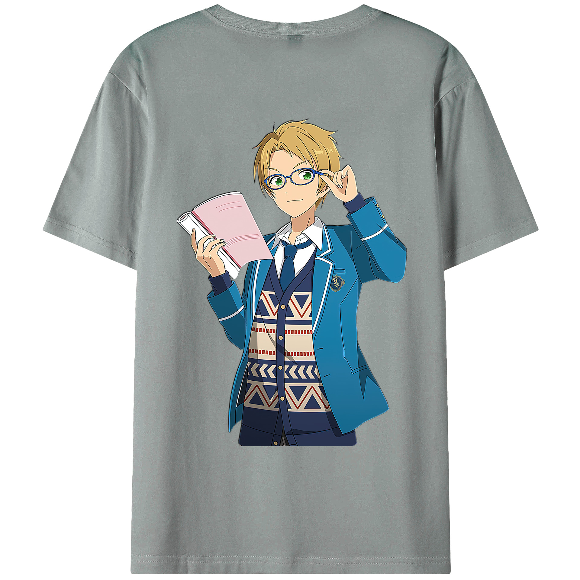 （画像用） あんさんぶるスターズ! Ensemble Stars 綿100％ メンズ半袖Tシャツ（バックプリント） 通気性